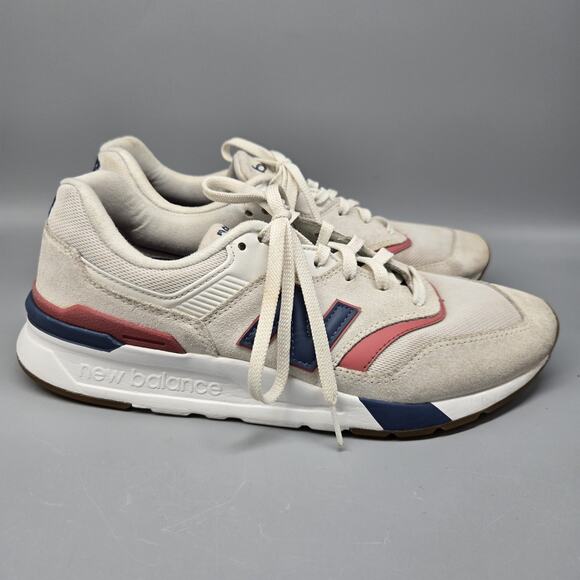 Unisex Women's 11 Men’s 9.5 New Balance 997H White Blue Red Running Shoes - Picture 5 of 12